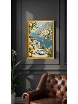 Blacksea Mobilya Vintage Italy,yağlı Boya Görünümü,lake Boya Mdf Çerçeveli