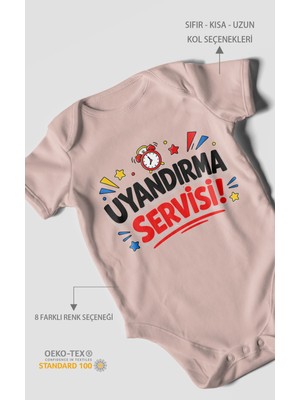 Morivo Kids Uyandırma Servisi Kısa Kollu Bebek Body %100 Pamuk
