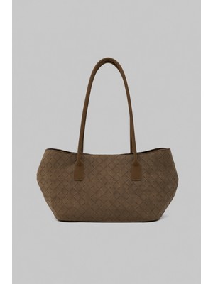 Suvenno Velora Süet Shopper Omuz Çantası