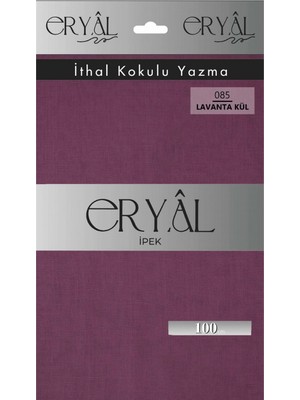Eryal İpek Yazma Eryal Ipek Düz Renk Poşetli Oyalık Yazma 085 Lavanta Kül