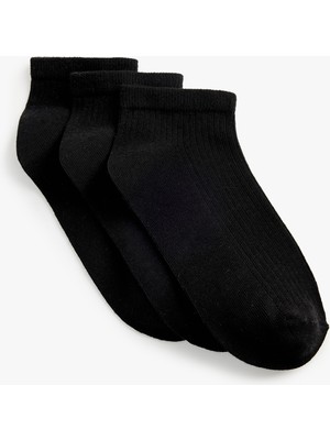 Koton Pamuklu Basic 3'lü Patik Çorap Seti