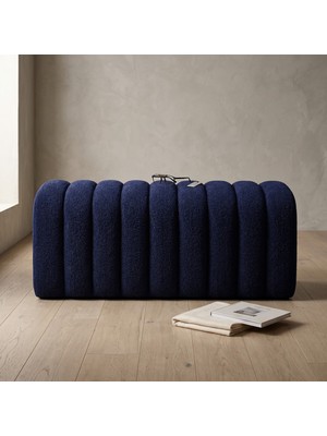 FRAMGAN Luxury Yarma Bench – 8 Yarmalı Gövde, Bej Döşeme, Hol ve Yatak Ucu Için