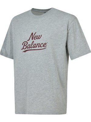 Nb New Balance MNT3637 Gri Melanj Erkek Tişört