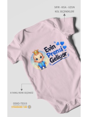 Morivo Kids Evin Prensi Geliyor! Kısa Kollu Bebek Body %100 Pamuk