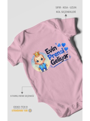 Morivo Kids Evin Prensi Geliyor! Kısa Kollu Bebek Body %100 Pamuk