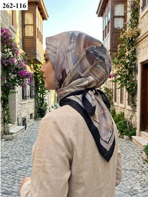 Moon Scarf Desenli Bambu Pamuk Eşarp 262-116