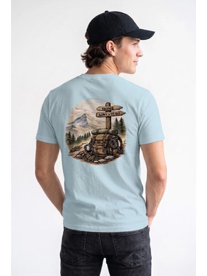 Unisex Regular Fit %100 Pamuk Bisiklet Yaka Premium Baskı Tişört