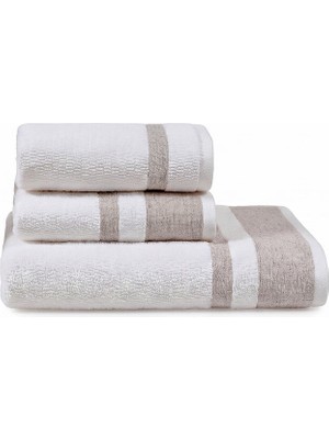 Doqu Home Akdeniz Verona Banyo Yüz Havlu Seti Bej