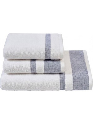 Doqu Home Akdeniz Verona Banyo Yüz Havlu Seti Indigo