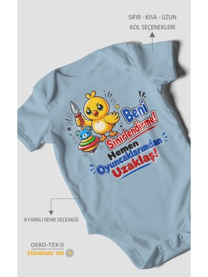 Morivo Kids Beni Sinirlendirme! Mesajlı Kısa Kollu Bebek Body %100 Pamuk