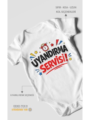 Morivo Kids Uyandırma Servisi Kısa Kollu Bebek Body %100 Pamuk