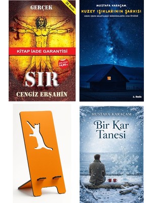 Tutku Yayınevi Gerçek Sır - Cengiz Erşahin + Kuzey Işıklarının Şarkısı + Telefon Tutucu + Bir Kar Tanesi