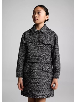 MANGO Kids Balıksırtı kısa ceket