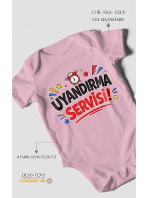 Morivo Kids Uyandırma Servisi Kısa Kollu Bebek Body %100 Pamuk