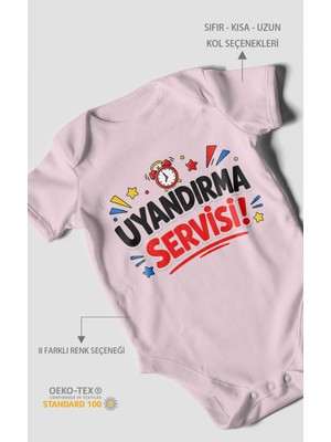 Morivo Kids Uyandırma Servisi Kısa Kollu Bebek Body %100 Pamuk