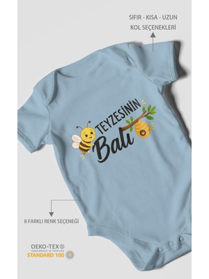 Morivo Kids Teyzesinin Balı Kısa Kollu Bebek Body %100 Pamuk