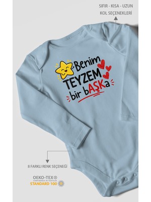 Morivo Kids Benim Teyzem Bir Başka! Uzun Kollu Çıtçıtlı Bebek Body