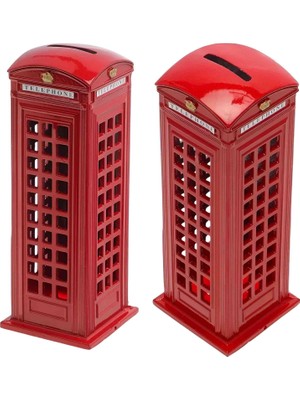 Wolawood London Classic Heritage Kırmızı Telefon Kulübesi Biblo – Şık Metal Dekoratif Obje, İngiltere Temalı Koleksiyonluk Hediyelik Dekor
