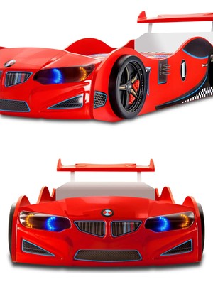 İnegöl'den Eve Arabalı Yatak, Bmw Rüzgarlıklı Ledli Arabalı Yatak - Gt2
