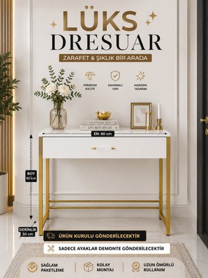 Lüks Gold Detaylı Dresuar Antre - Hol