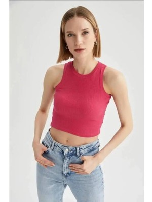 Luxee %100 Pamuk Halter Yaka Kaşkorse Crop Body