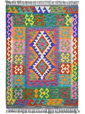 Kilim Co. Yünden El Dokuma Afgan Kilim 105X150 cm (1.58 M²)