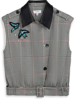 Twist Kazayağı Desen Patch'li Yelek TW6260007102018