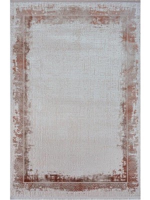 Gümüşsuyu Novastyle 13639 Bakır Halı 160X230 cm Modern Salon Halısı Akrilik Saçaklı Dokuma Taban