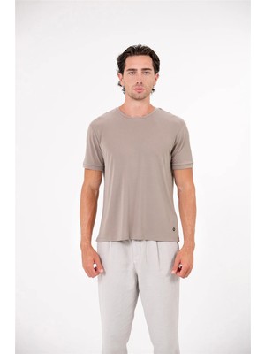 gmg firenze Bisiklet Yaka Kol Ucu Duble Erkek T-Shirt