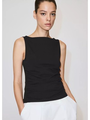 Mango Drape Pamuklu Bluz
