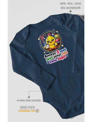 Morivo Kids Anneye Özel Uzun Kollu Bebek Body %100 Pamuk