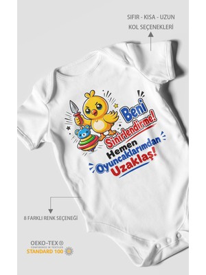 Morivo Kids Beni Sinirlendirme! Mesajlı Kısa Kollu Bebek Body %100 Pamuk