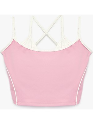 Koton Slim Fit Ince Askılı Crop Atlet