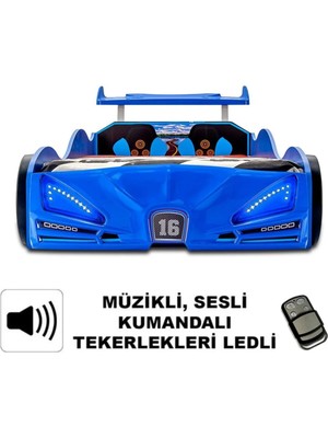 İnegöl'den Eve Bugattı - Arabalı Yatak, Araba Yatak , Full Işıklı, Kumandalı, Sesli, Tekerleri Ledli
