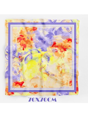 Tua İpek Aquarelle Desen 70*70CM Bandana/fular
