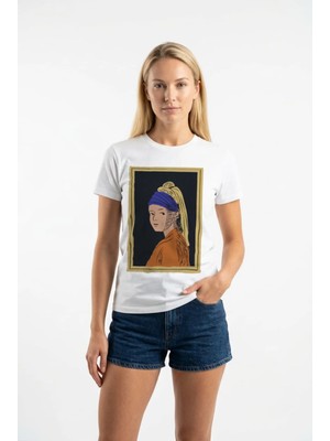 Unisex Regular Fit %100 Pamuk Bisiklet Yaka Premium Baskı Tişört