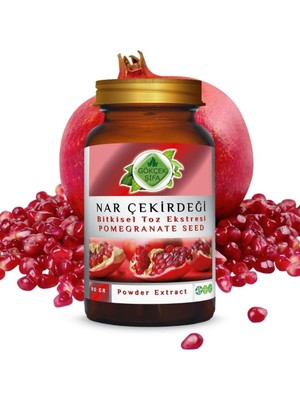 Gökçek Şifa Nar Çekirdeği (Pomegranate Seed) Toz Ekstresi 90 Gr. Cam Kavanoz