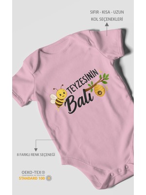Morivo Kids Teyzesinin Balı Kısa Kollu Bebek Body %100 Pamuk