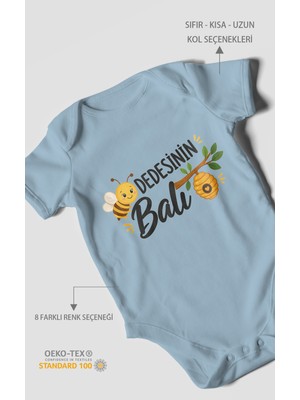 Morivo Kids Dedesinin Balı Kısa Kollu Bebek Body %100 Pamuk