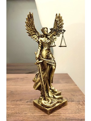 Antioch Art and Design Dekoratif Adalet Biblo Adalet Tanrıçası Nemesis /themis Biblo Dekoratif Hediyelik Heykel