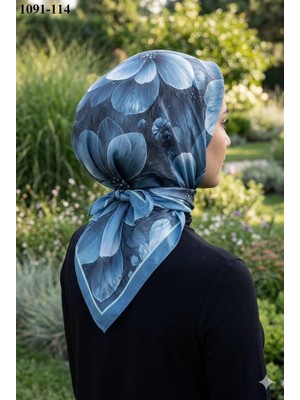 Velscarfs Soft Pamuk Parla Eşarp (Indigo) 1091-114