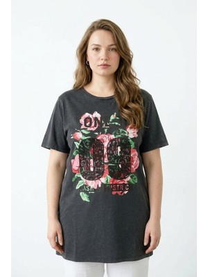 Stil Diva Asit Yıkamalı T-Shirt