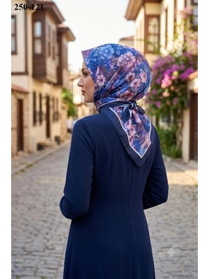 Velscarfs Soft Pamuk Parla Eşarp (Lacivert) 250-121
