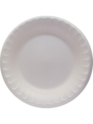 Köpük Tabak 100'LÜ Yuvarlak 17 cm Kullan At Tabak