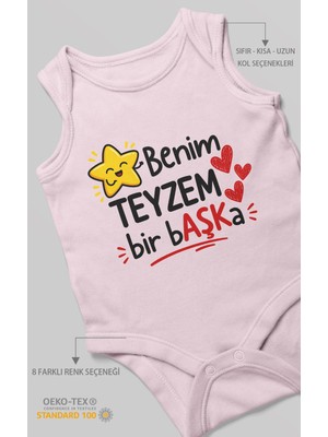 Morivo Kids Benim Teyzem Bir Başka! Sıfır Kollu Bebek Zıbını %100 Pamuk