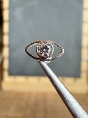 Zadenza Gold Yüksek Kalite G23 Titanium Göz Zirkon Titanyum 6x1.2mm Labret Piercing
