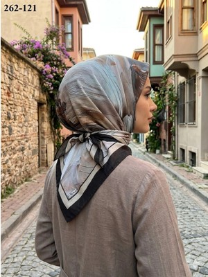 Moon Scarf Desenli Bambu Pamuk Eşarp 262-121