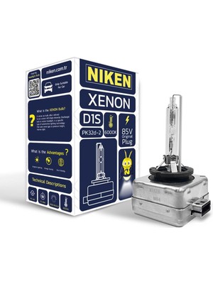 Niken D1S Xenon 6000K Tam Beyaz Renk 85V 35W PK32D-2 6000K