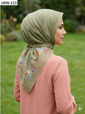 Lo'cella Soft Pamuk Eşarp (Açık Haki) 1050-123