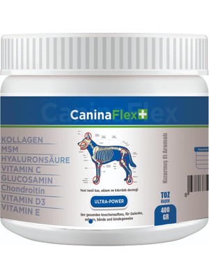 Canına Flex Collagen Glukozamin 400 gr Köpek Gelişimi Için Yeni Nesil Multivitamin, Köpek Takviyesi - Yeni Nesil Kemik, Kas ve Eklem Destekleyicisi